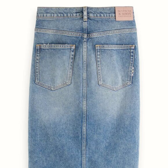 Scotch & Soda Patch Pocket Denim Midi Skirt (NWT) - Picture 5 of 6